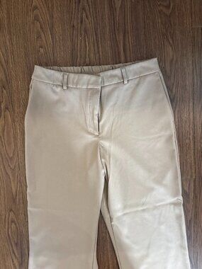 khaki wide leg dress pant